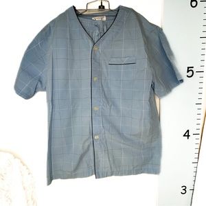 Roundtree & Yorke Light Blue‎ Plaid 2PC Pajamas Set Men's Large